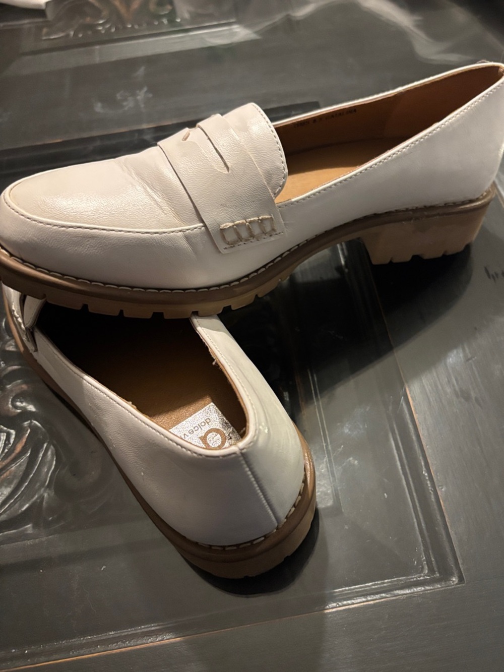 Dolce Vita Cream Lug-Sole Penny Loafers
